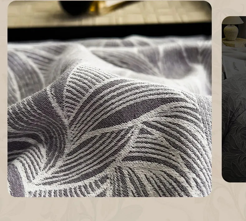 Parure de Lit 3 Pièces en Coton – Housse de Couette Imprimé Floral + 2 Taies (180×220 / 200×230)