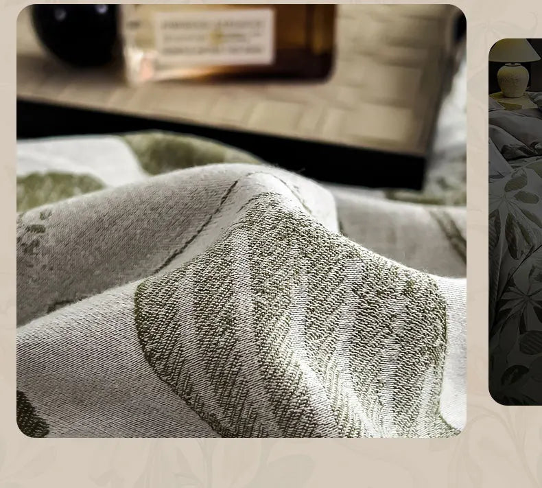 Parure de Lit 3 Pièces en Coton – Housse de Couette Imprimé Floral + 2 Taies (180×220 / 200×230)