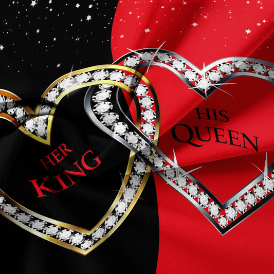 Collection Romance “Cœur Cristal” – Parure 3 pièces (Housse de couette 200x200, 220x240, 260x240)